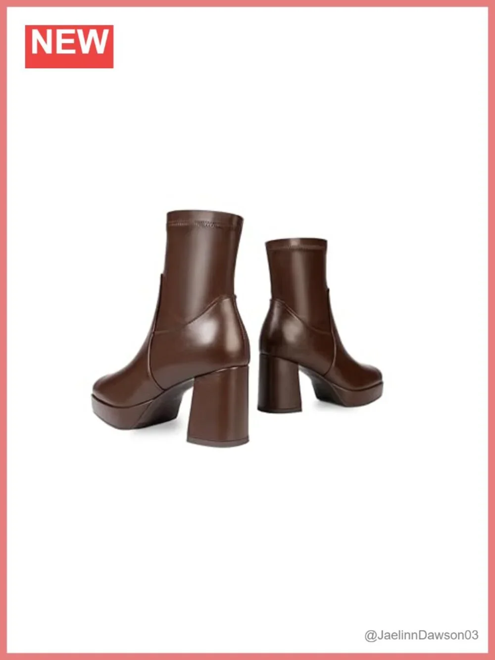 Women's Stretch Ankle Boots Chunky Heel Platform Square Toe Booties